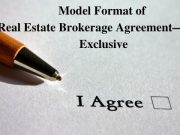 Model Format of Real Estate Brokerage Agreement—Non-Exclusive