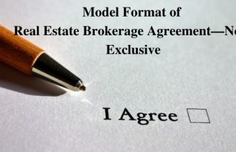 Model Format of Real Estate Brokerage Agreement—Non-Exclusive