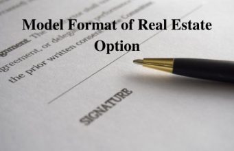 Model Format of Real Estate Option