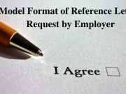 Model Format of Reference Letter Request by Employer