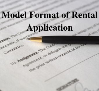 Model Format of Rental Application