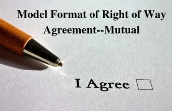 Model Format of Right of Way Agreement--Mutual
