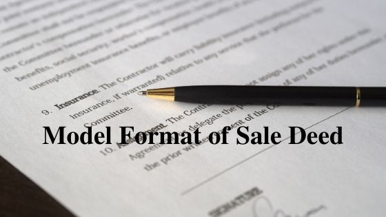 Model Format of Sale Deed