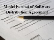 Model Format of Software Distribution Agreement
