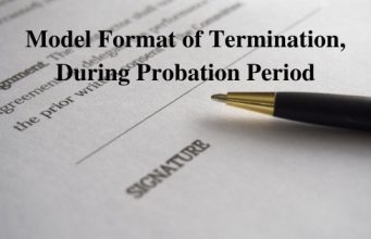 Model Format of Termination During Probation Period