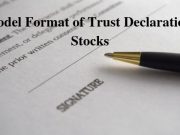 Model Format of Trust Declaration, Stocks