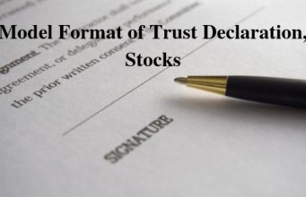 Model Format of Trust Declaration, Stocks