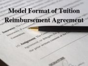 Model Format of Tuition Reimbursement Agreement