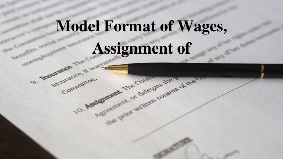 Model Format of Wages, Assignment of