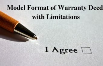 Model Format of Warranty Deed, with Limitations