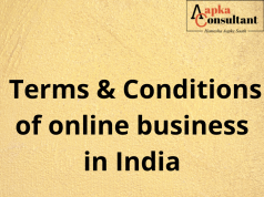 Terms & Conditions of online business in India