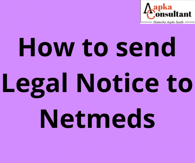 How to send Legal Notice to Netmeds