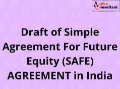 Draft of Simple Agreement For Future Equity (SAFE) AGREEMENT in India